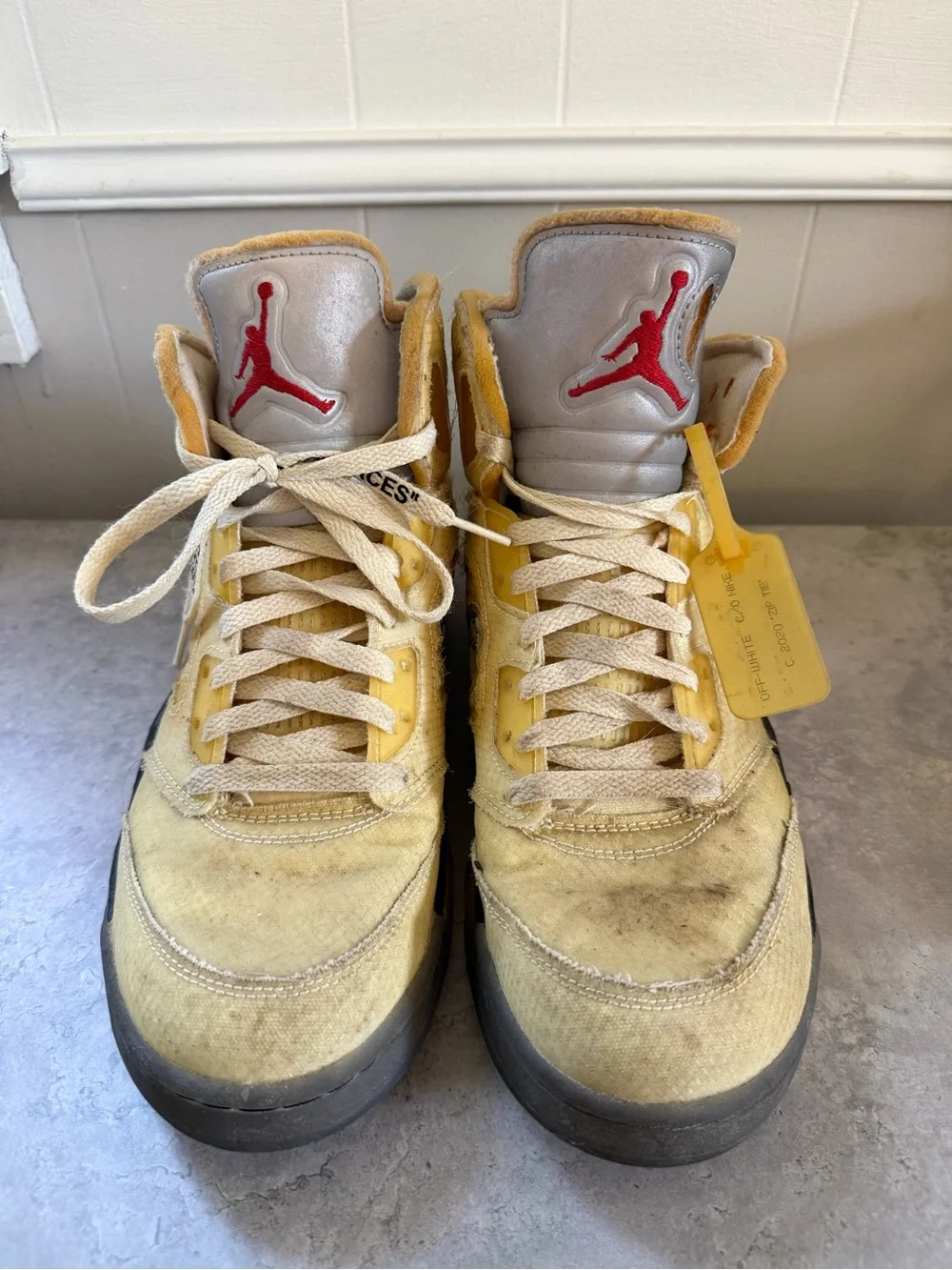 Off-White x Air Jordan 5 “Sail” Men’s 10.5 DH8565-100